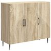 vidaXL Serviesskap Sonoma eik 89 x 34,5 x 80 cm Konstruert tre