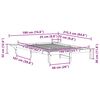 vidaXL Sengestamme med Sidebord Vokset Brun 140 x 210 cm Massiv furu