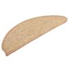 vidaXL Trappematter 15 stk 56x17x3 cm lysebrune halvrund