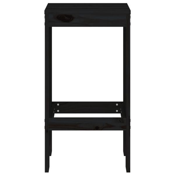 vidaXL Barkrakker 2 stk svart 40x36x75 cm heltre furu