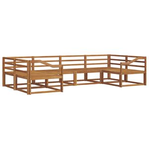 vidaXL Utend&oslash;rs sofa-sett 6 pcs Naturlig Solid akasietre