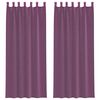 vidaXL Voilegardiner med hemper 2 stk lilla 140x260 cm