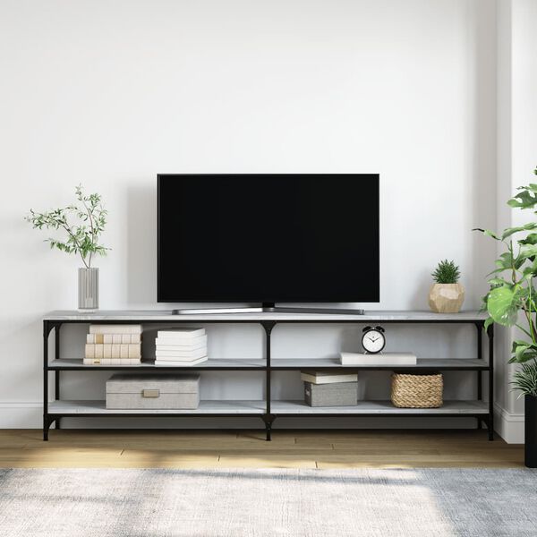 vidaXL TV-benk gr&aring; sonoma 180x30x50 cm konstruert tre og metall