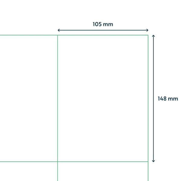 rillprint Selvklebende etiketter 105x148 mm 1000 ark hvit