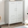 vidaXL Highboard hvit 68x39x101,5 cm stål