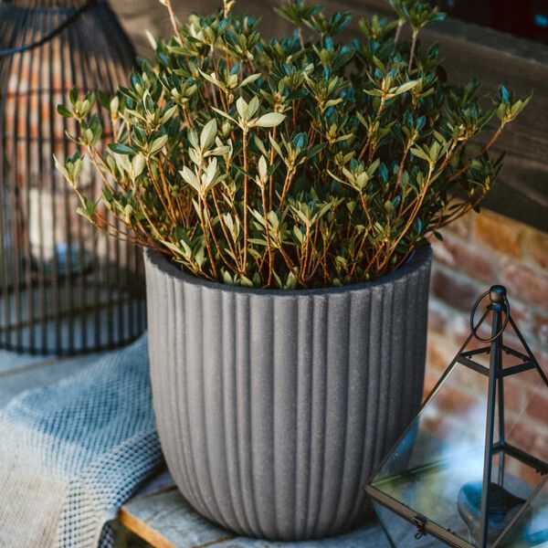 Capi Plantepotte Urban Tube 35x34 cm m&oslash;rkegr&aring;