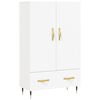 vidaXL Highboard hvit 69,5x31x115 cm konstruert tre