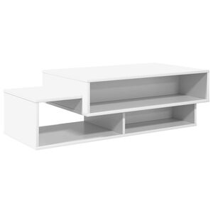 vidaXL Kaffebord Hvit 105 x 50 x 32,5 cm Konstruert tre