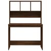 vidaXL Skrivebord med hyller brun eik 102x45x148 cm konstruert tre
