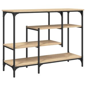 vidaXL Konsollbord med hyller sonoma eik 100x35x75 cm