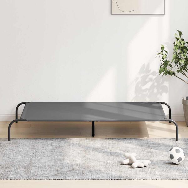 vidaXL Forh&oslash;yet hundeseng gr&aring; 150x90x20 cm oxfordstoff og st&aring;l