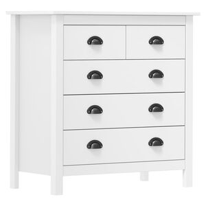 vidaXL Skjenk Hill hvit 79x40x80 cm heltre furu