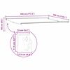 vidaXL Markise Hvit 4,5 &times; 3 m Metall