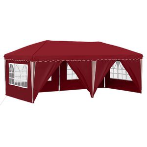 vidaXL Pop-up Festtelt 575 x 288 x 245 cm Burgunder