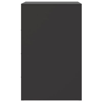 vidaXL Nattbord svart 34,5x39x62 cm stål