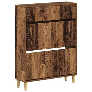vidaXL Sko Skap DELFT 78 x 24 x 103 cm Konstruert tre Gammelt tre