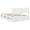 vidaXL Sengestamme med hodegjerde Hvit 160 x 200 cm Massiv furu