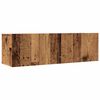 vidaXL Veggmonterte TV-benker 2 stk gammelt tre 100x30x30 cm