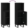 vidaXL Baderomsskap svart 30x30x100 cm konstruert tre