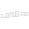 vidaXL Gabionkurver buede 10 stk 400x30x40/60 cm galvanisert jern
