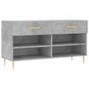 vidaXL Skobenk betonggr&aring; 102x35x55 cm konstruert tre