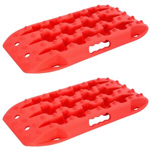 vidaXL Traction Board 2 stk. R&oslash;d 57,5 x 30,5 x 5,5 cm Forsterket nylon