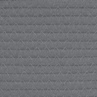 vidaXL Oppbevaringskurv grå og hvit Ø38x46 cm bomull
