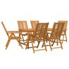 vidaXL Hage Spisegruppe 7 pcs Brun Solid akasietre
