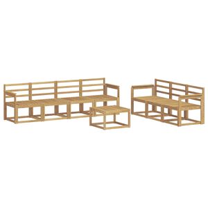 vidaXL Utend&oslash;rs sofa-sett 8 pcs Hvit 59 x 59 x 37 cm Solid akasietre