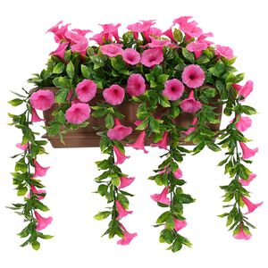 vidaXL Kunstige blomster Purpur r&oslash;d 55 x 20 x 55 cm PE og st&aring;l