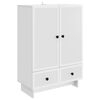 vidaXL Serviesskap Hvit 66 x 34,5 x 95 cm Konstruert tre