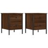 vidaXL Nattbord 2 stk brun eik 40x42x50 cm konstruert tre
