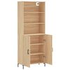 vidaXL Highboard sonoma eik 69,5x34x180 cm konstruert tre