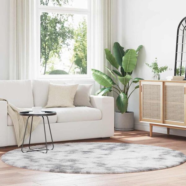 vidaXL Flossteppe med lang luv NAVARRA s&oslash;lvgr&aring; 200x200 cm polyester