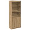 vidaXL Highboard artisan eik 70x35x180 cm konstruert tre