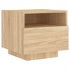 vidaXL Nattbord med LED sonoma eik 40x39x37 cm