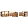 vidaXL Utend&oslash;rs sofa-sett 7 pcs Naturlig Solid akasietre