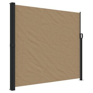 vidaXL Uttrekkbar sidemarkise gr&aring;brun 180x500 cm