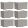 vidaXL Lagringsboks 6 stk. Ikke-vevd stoff 60 x 43 x 35 cm 90,3 L Gr&aring;