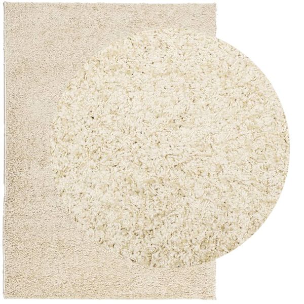 vidaXL Tykt teppe PAMPLONA høy luv moderne gull 200x280 cm