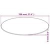 vidaXL Bordplate herdet glass rund 700 mm