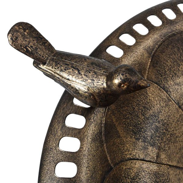 vidaXL Fuglebad bronse plast