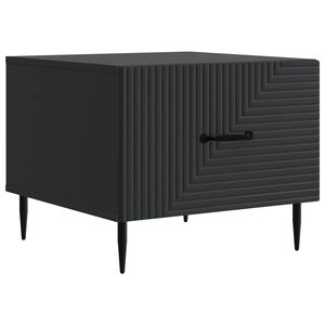 vidaXL Kaffebord med skuff Svart 49 x 50 x 40 cm Konstruert tre