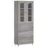 vidaXL Highboard gr&aring; sonoma 69,5x34x180 cm konstruert tre