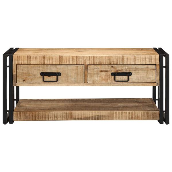 vidaXL Salongbord 90x50x38 cm grovt heltre mangotre