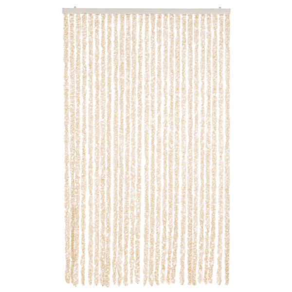 vidaXL Fluegardin beige og hvit 118x220 cm chenille