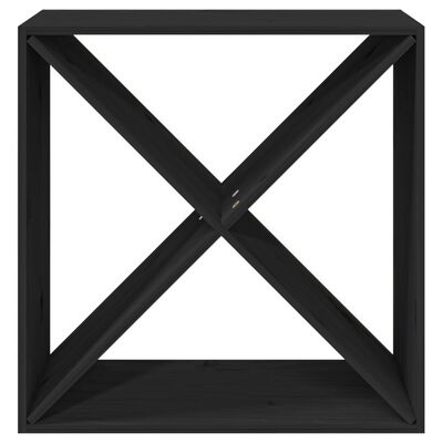 vidaXL Vinhylle svart 62x25x62 cm heltre furu