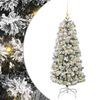 vidaXL Kunstig sammensatt juletre 150 LED-lys Gr&oslash;nn og hvit 120 cm