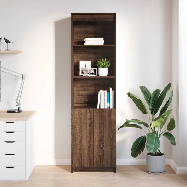 vidaXL Highboard brun eik 50x35x180 cm konstruert tre