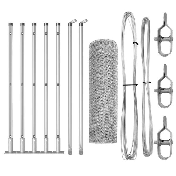 vidaXL Gjerdep&aring;le s&oslash;lv 10 x 0,6 m (13 mm nett) St&aring;l